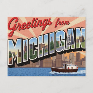 Postal Saludos de Michigan Grande