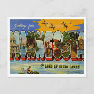 Postal Saludos De Minnesota De Estados Unidos