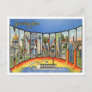 Postal Saludos de Mississippi desde Estados Unidos