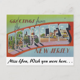 Postal Saludos de Naranjas de Nueva Jersey