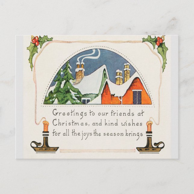 Postal Saludos de Navidad a nuestros amigos (Anverso)