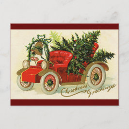 Postal "Saludos de Navidad" Árbol de Navidad de Camión de