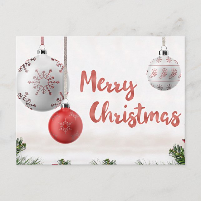 Postal Saludos de Navidad, belleza en simplicidad, (Anverso)