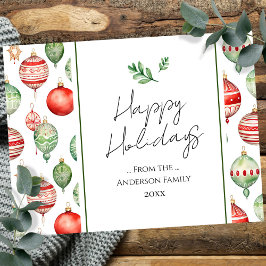 Postal Saludos de Navidad de Familia Retro