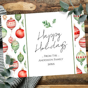 Postal Saludos de Navidad de Familia Retro