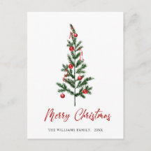 Saludos de Navidades de pino elegantes y minimalis