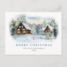 Saludos de Navidades de pino elegantes y minimalis