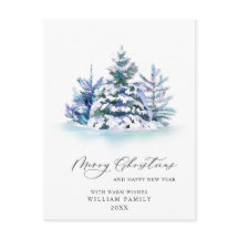 Saludos de Navidades de pino elegantes y minimalis