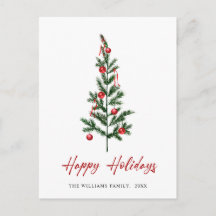 Saludos de Navidades de pino elegantes y minimalis