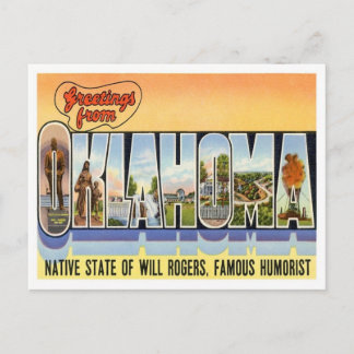 Postal Saludos de Oklahoma desde Estados Unidos