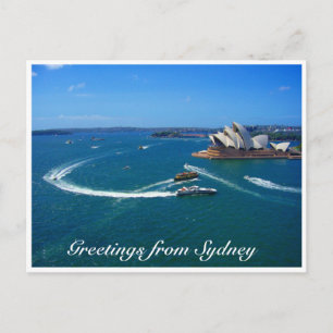 Postal saludos de ópera de sydney