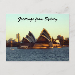 Postal saludos de ópera de sydney