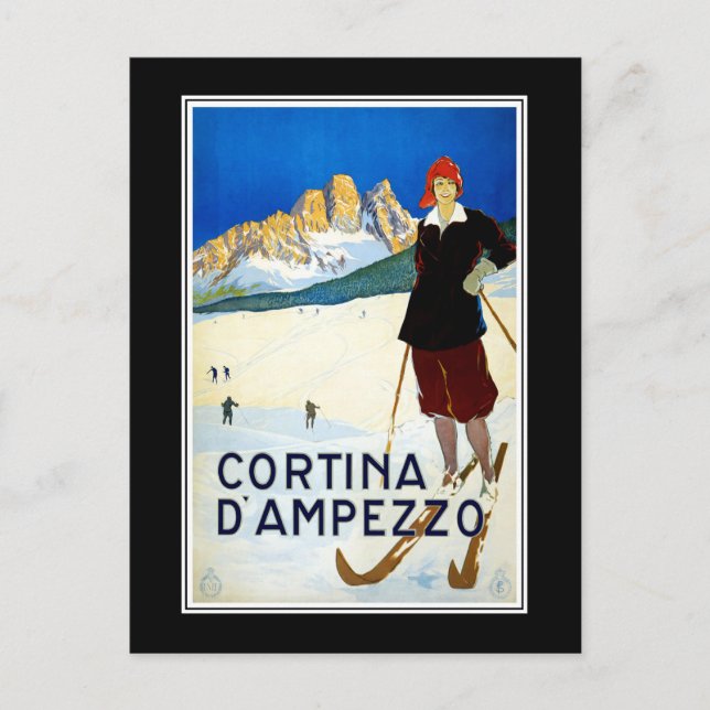 Postal Saludos de Postcard Cortina D' AMPEZZO Italia (Anverso)
