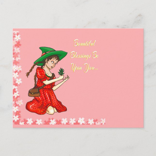 Postal Saludos de Primavera de Pagan (Anverso)