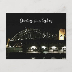 Postal saludos de puente de sydney harbour