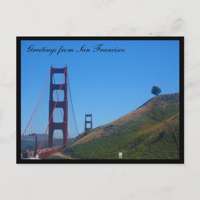 Postal saludos de puerta dorada (Anverso)