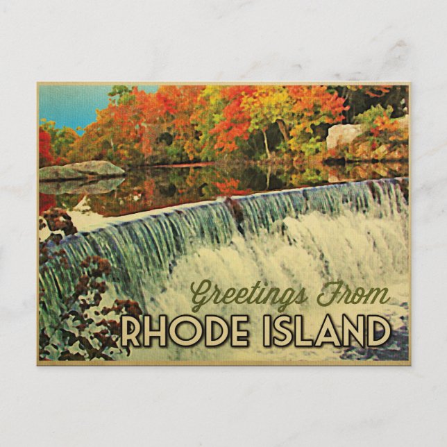Postal Saludos de Rhode Island (Anverso)