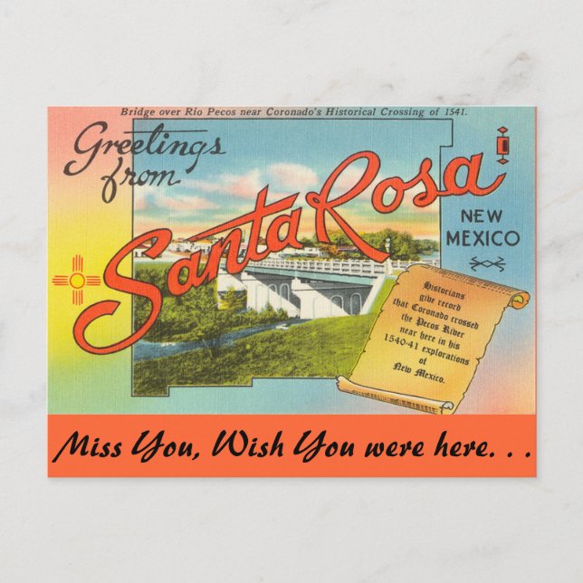 Postal Saludos de Santa Rosa (Anverso)