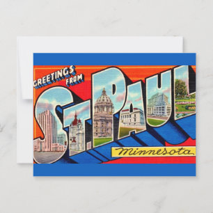 Postal Saludos de St Paul MN