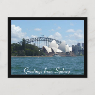 Postal saludos de sydney harbor