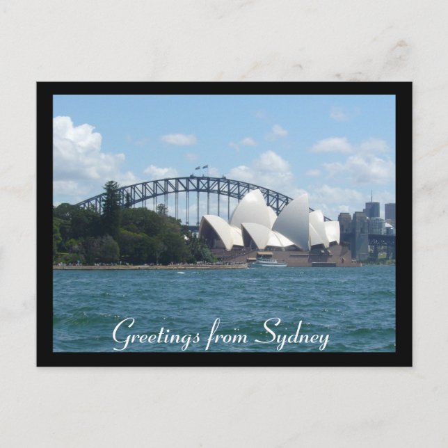 Postal saludos de sydney harbor (Anverso)
