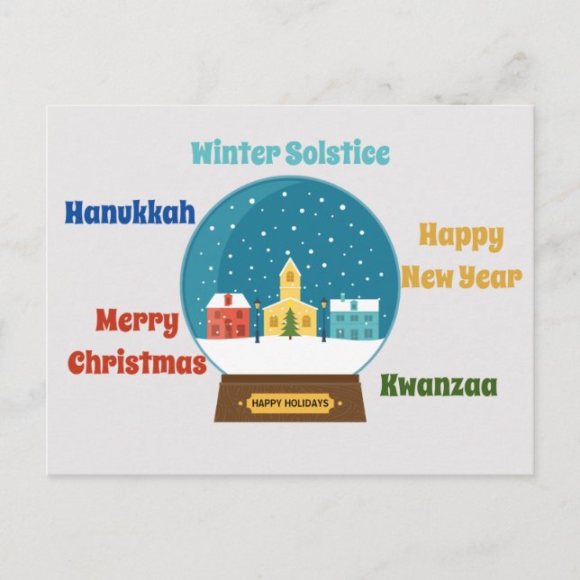 Postal Saludos de temporada (Anverso)