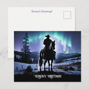 Postal Saludos de temporada de Navidad Country Western Co