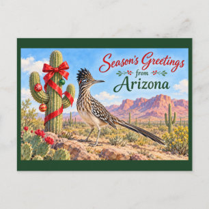 Postal Saludos de temporada desde Arizona - Correcaminos