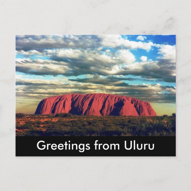 Postal saludos de uluru (Anverso)