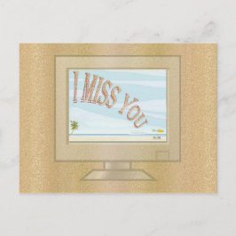 Postal Saludos de verano en el monitor