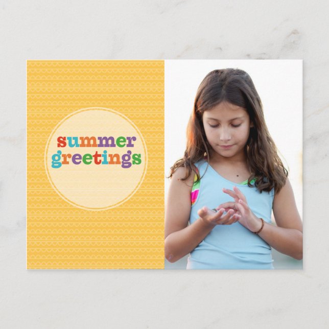 Postal Saludos de verano Sunshine (Anverso)