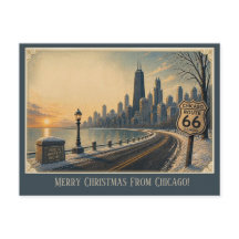 Saludos de viaje de Navidad de la Ciudad Ventosa