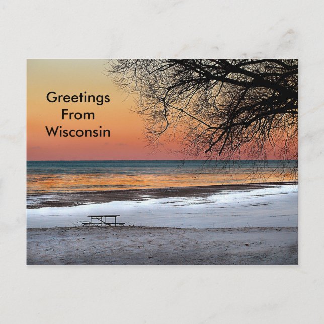Postal Saludos De Wisconsin (Anverso)