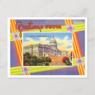 Postal Saludos del Capitolio de los Estados Unidos, Washi