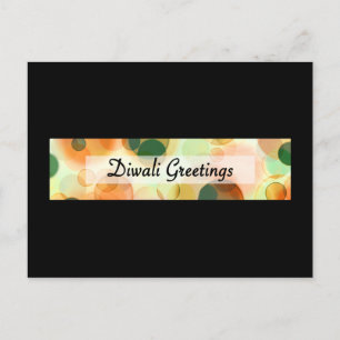 Postal saludos del diwali (bokeh oscuro)