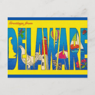 Postal Saludos del Estado de Delaware  