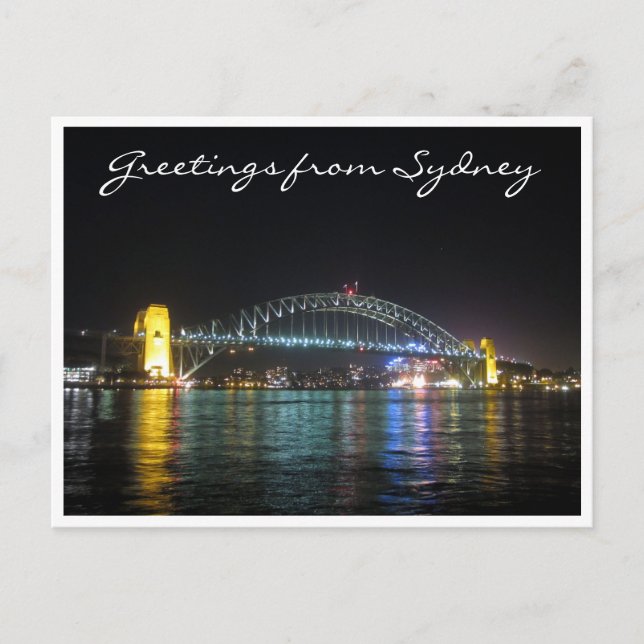 Postal saludos del puente de sydney (Anverso)