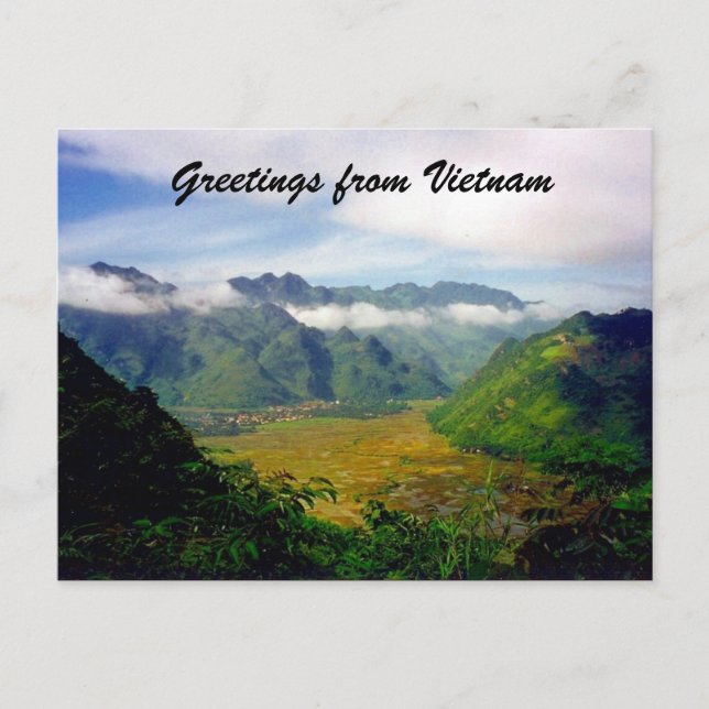 Postal saludos del valle de vietnam (Anverso)