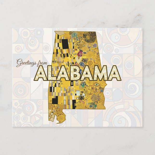 Postal Saludos desde Alabama (Anverso)