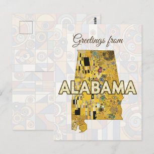 Postal Saludos desde Alabama Vertical