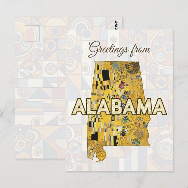 Postal Saludos desde Alabama Vertical (Anverso / Reverso)