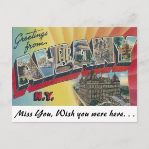 Postal Saludos desde Albany, Nueva York