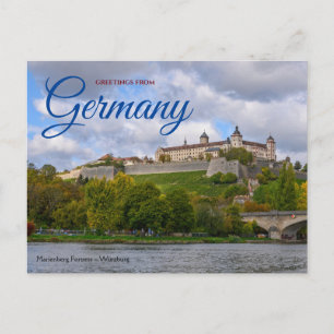 Postal Saludos desde Alemania Marienberg Würzburg