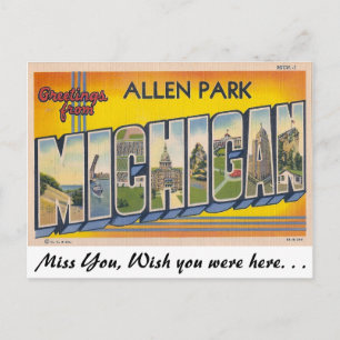 Postal Saludos desde Allen Park, Michigan