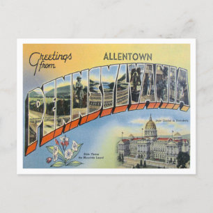 Postal Saludos desde Allentown, Pennsylvania Travel