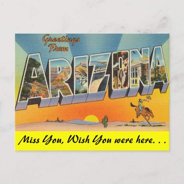 Postal Saludos desde Arizona (Anverso)
