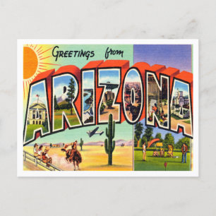 Postal Saludos desde Arizona Vintage Travel