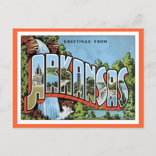 Postal Saludos desde Arkansas (Anverso)