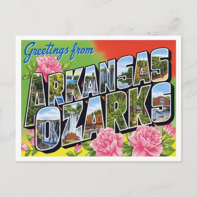 Postal Saludos desde Arkansas Ozarks (Anverso)
