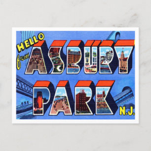 Postal Saludos desde Asbury Park, Viajes de Nueva Jersey